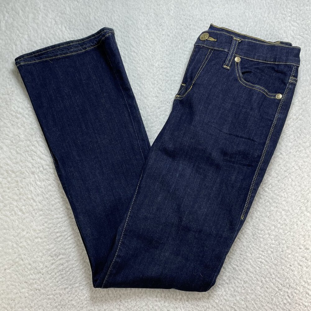 Rock & Republic Jeans Womens 8 Kasandra Blue Bootcut Mid Rise Embroidered 31x32